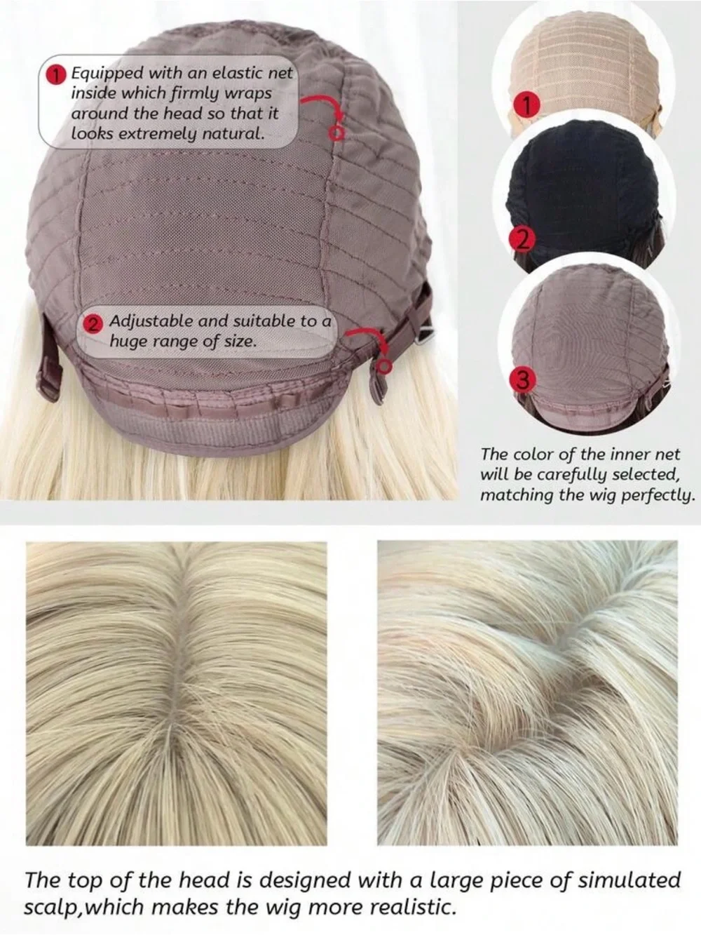 Heat Resistant Natural Wave Wigs Hair 24”